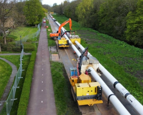 Warmtelinq aanleg bij Den Haag